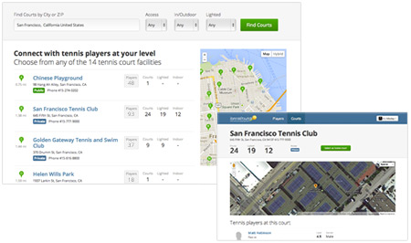 Pick your home court on Tennis Round